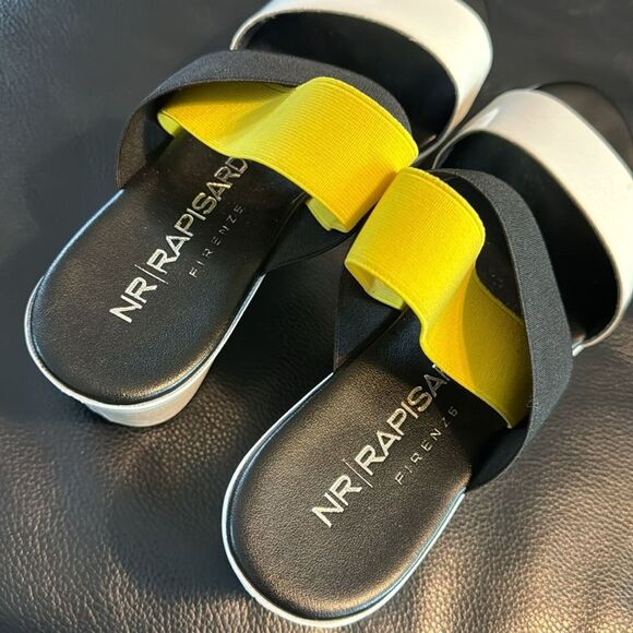 NR Rapisardi Lisa Patent Leather Platform Wedge Sandals EU 40 US 9 - Picture 5 of 7